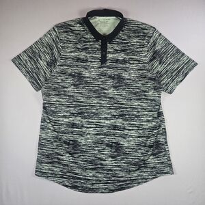 Under Armour Men’s XL Iso-Chill Abe Twist Golf Polo Black White Striped XL